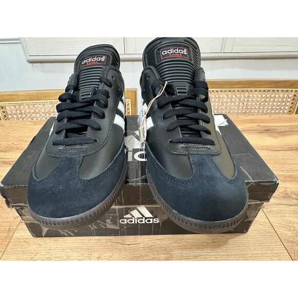 Adidas Men's Samba Classic Indoor Soccer Shoes Leather Black White Size 11 NIB - Picture 7 of 16